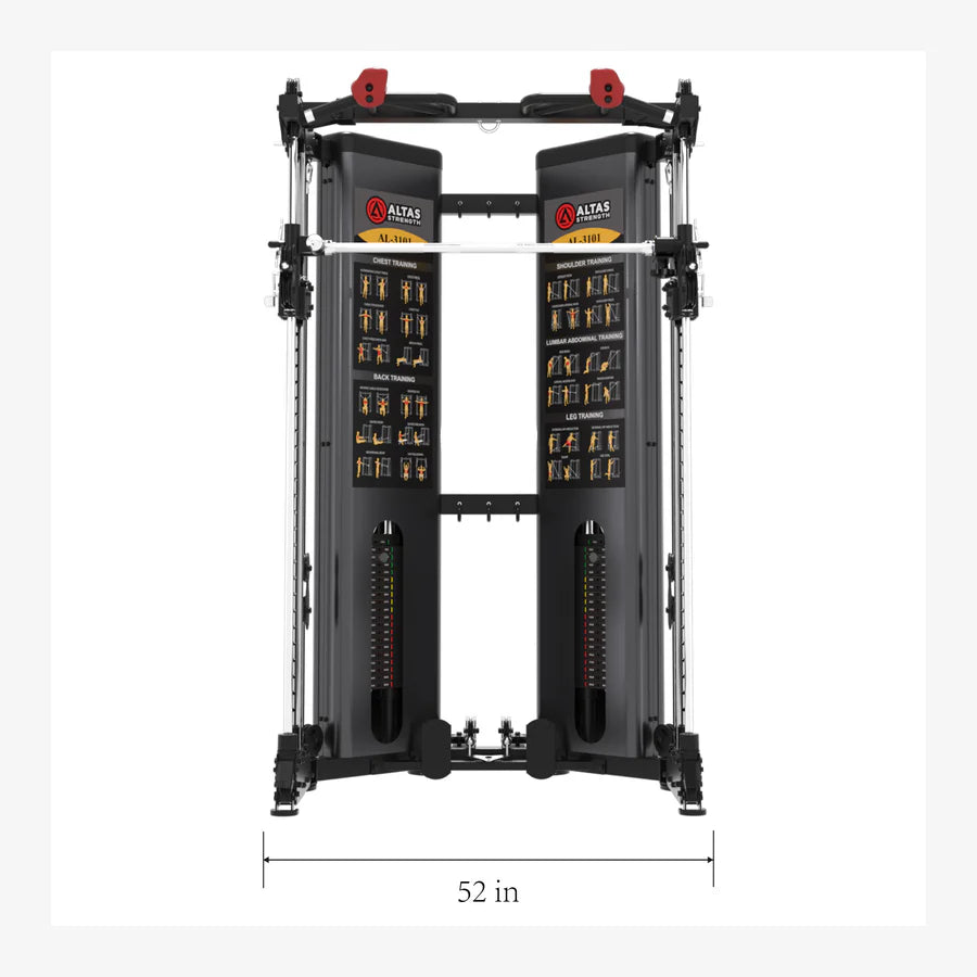 Altas Folding Home Gym Smith Machine, space-saving gym equipment for compact spaces in Vancouver.