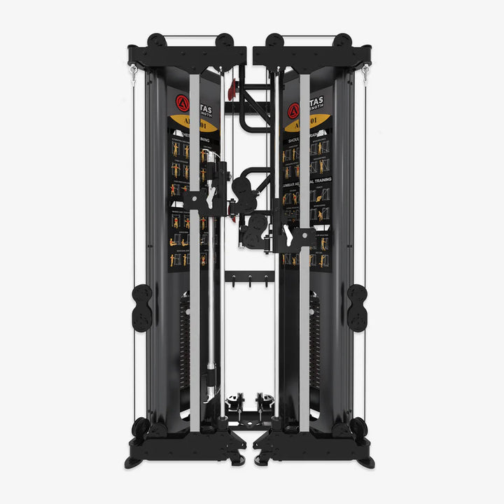 Altas Folding Smith Machine for home gym, compact design, ideal for weightlifting and training in Vancouver.