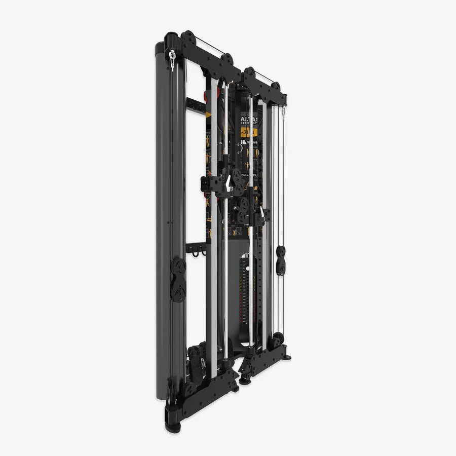 Shop the Altas Folding Home Gym Smith Machine, perfect for compact spaces in Vancouver. Train safely and effectively!