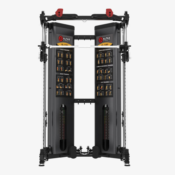 Shop the Altas Strength Folding Smith Machine with pulley system for compact home gyms in Vancouver.