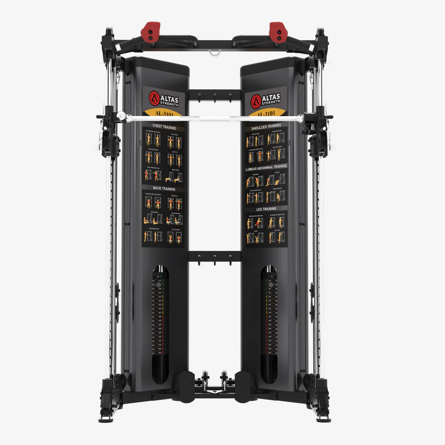 Shop the Altas Strength Folding Smith Machine with pulley system for compact home gyms in Vancouver.