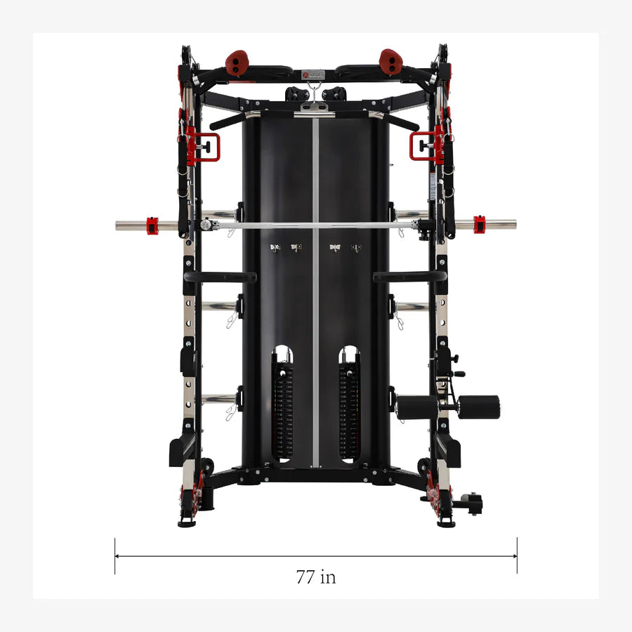 Shop the ALTAS Strength Folding Smith Machine AL-3107, compact gym equipment perfect for home and commercial fitness in Vancouver.