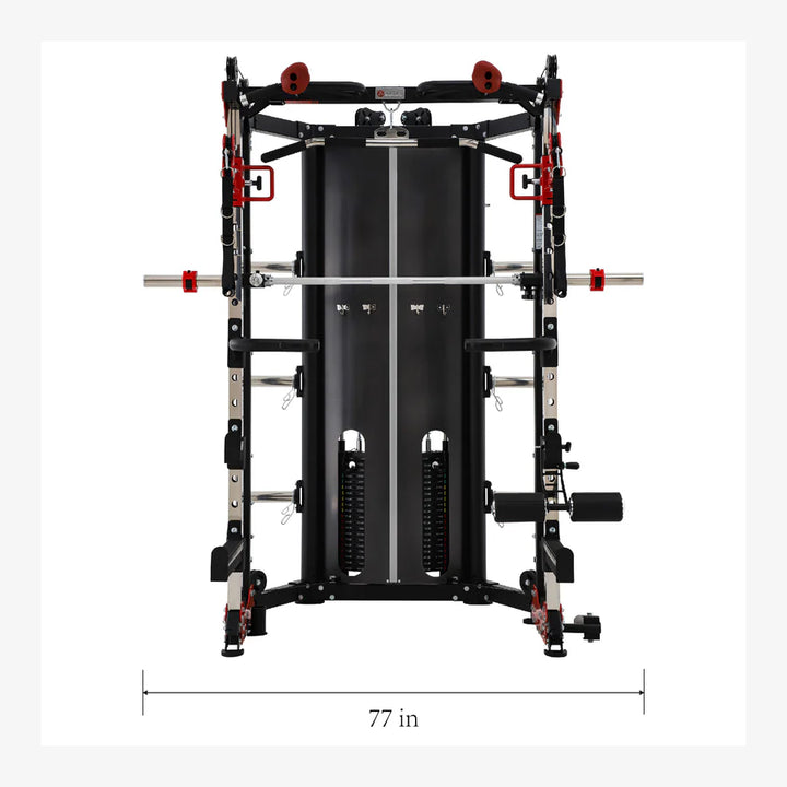 Shop the ALTAS Strength Folding Smith Machine AL-3107, compact gym equipment perfect for home and commercial fitness in Vancouver.