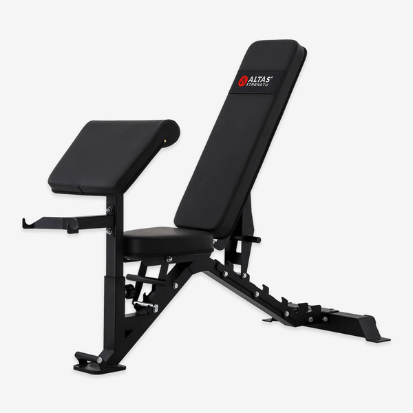 Shop the Altas Strength Adjustable Bench, ideal for home gym training in Vancouver with stability for 30 exercises.