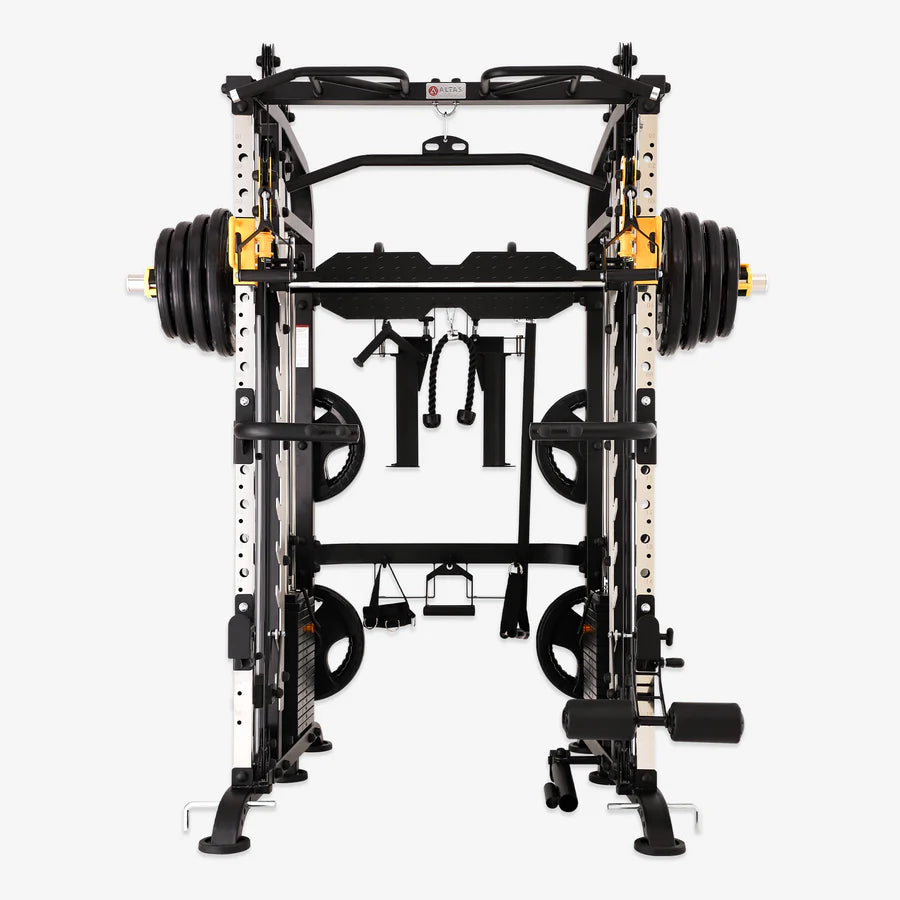 Smith machine AL-M810 for home gym training, perfect for weightlifting in Vancouver's fitness stores.