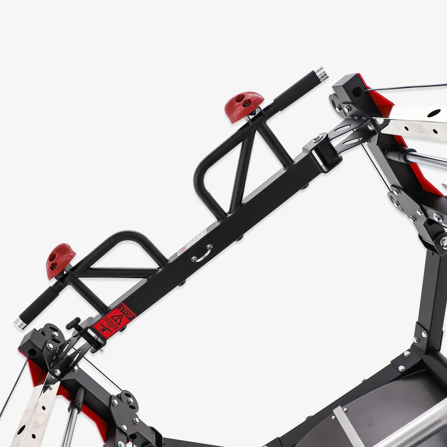 Folding Smith Machine AL-3107 detail, ideal for home gym or commercial fitness, available at X-Rival Fitness Vancouver.