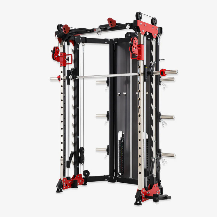Discover the ALTAS Strength AL-3107 Folding Smith Machine, compact gym equipment for home use in Vancouver.
