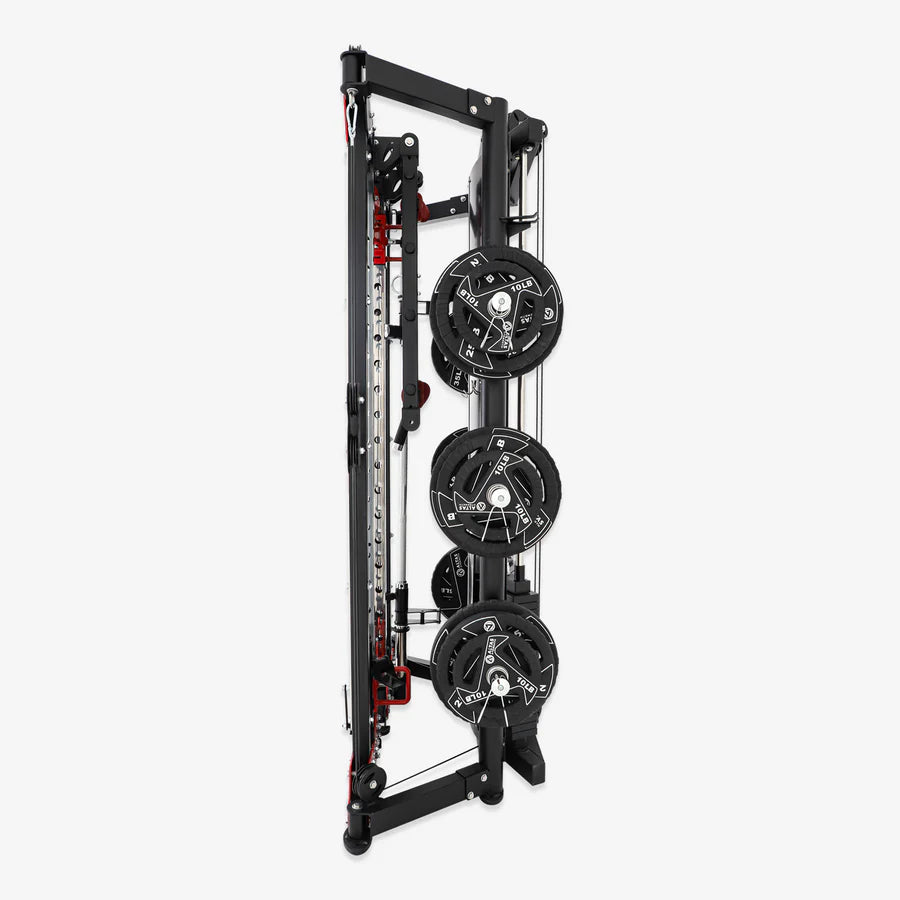 Folding Smith Machine AL-3107, compact gym equipment ideal for home or commercial fitness in Vancouver. Build your workout space!
