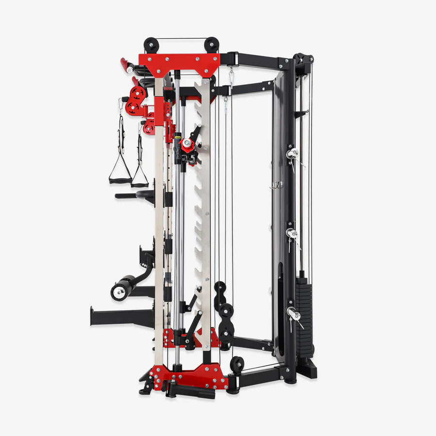 Shop the ALTAS Strength AL-3107 Folding Smith Machine, perfect for your home gym in Vancouver. Compact and versatile fitness solution!