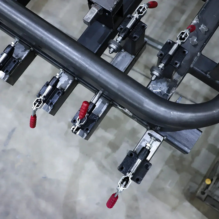 Close-up of adjustable handles on the Altas Strength multi-functional trainer for versatile workouts in Vancouver.