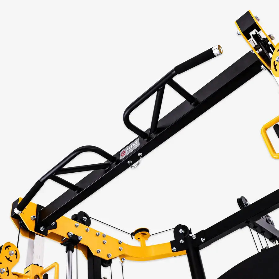 Close-up of Altas Strength Smith Machine AL-3059, ideal for home gym and commercial fitness in Vancouver.