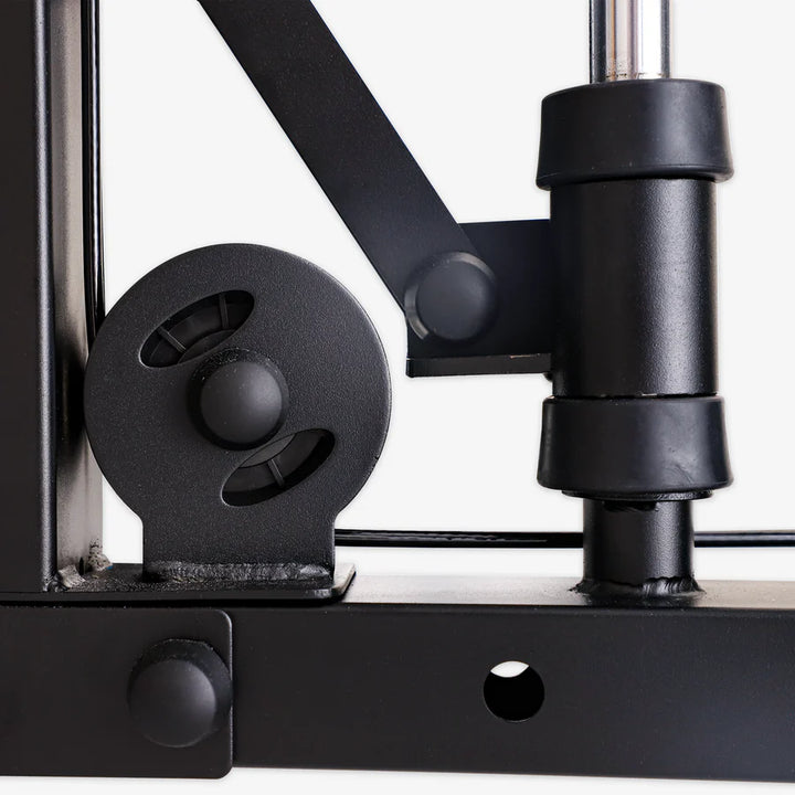 Close-up of the durable pulley system on the Altas Strength Smith Machine AL-3061B for efficient weightlifting workouts.
