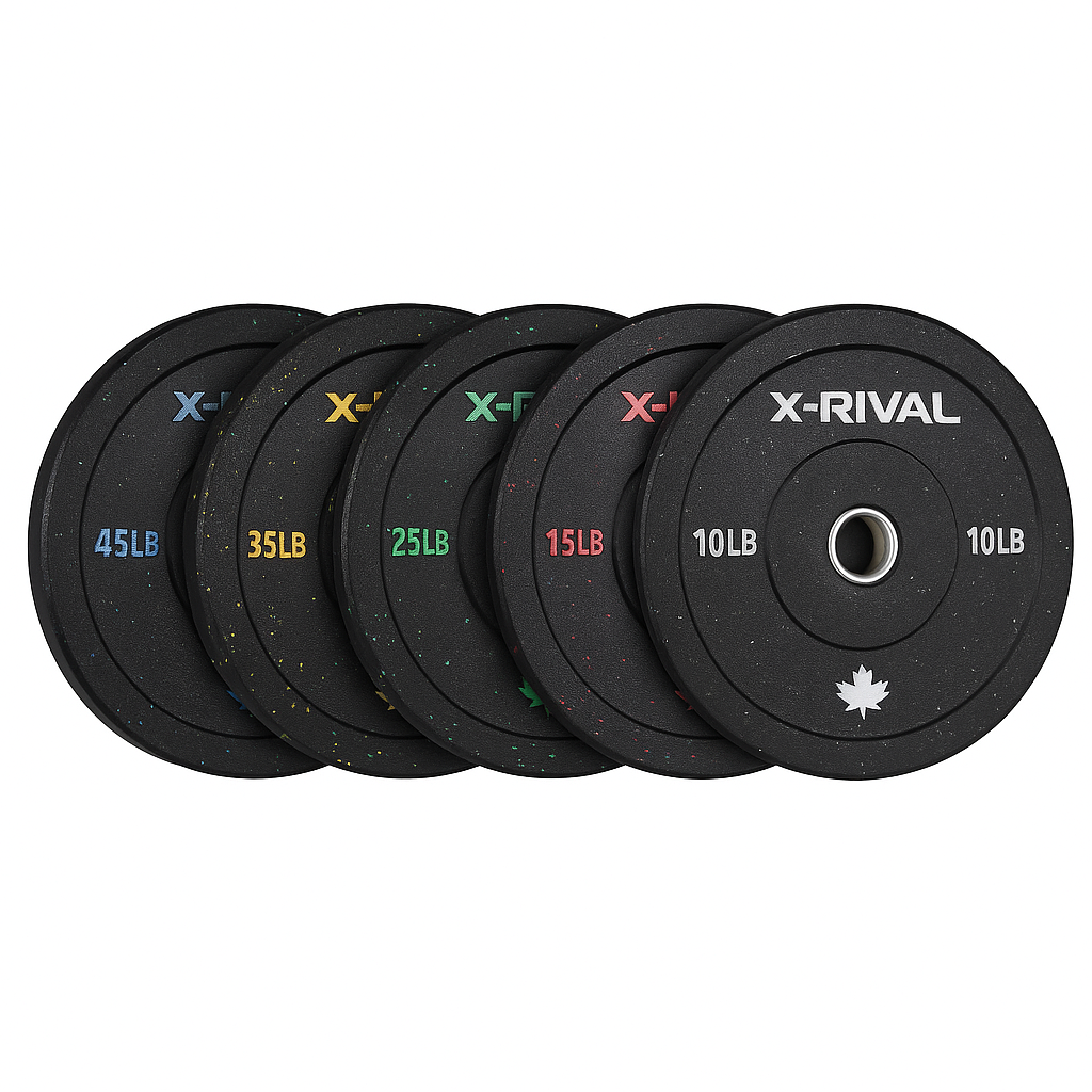 Crumb Bumper Plates Set 260LBS(10lbs,15lbs,25lbs,35lbs,45lbs)X-RIVAL