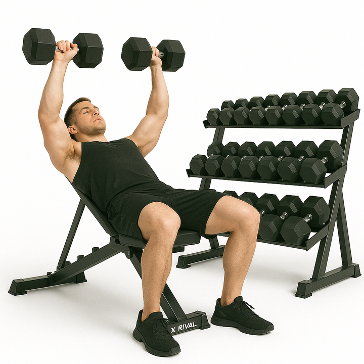 Rubber Hex Dumbbell X-RIVAL