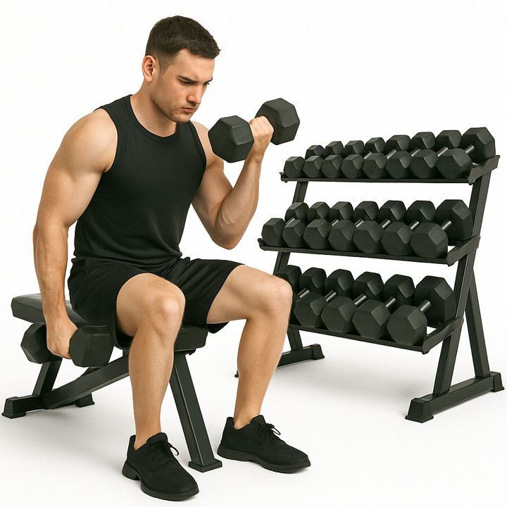 Rubber Hex Dumbbell X-RIVAL