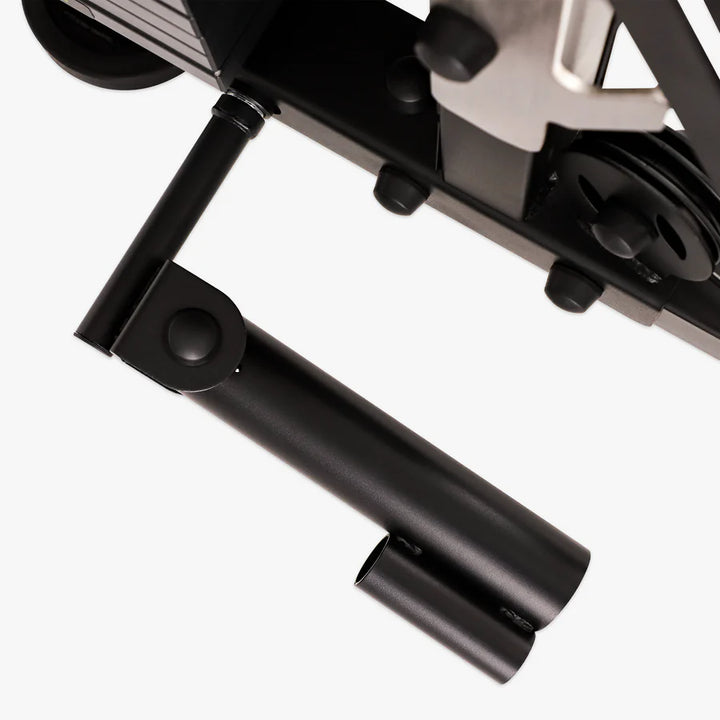 Close-up of Altas Strength Smith Machine's durable arm joint for versatile workouts at your home gym in Vancouver.