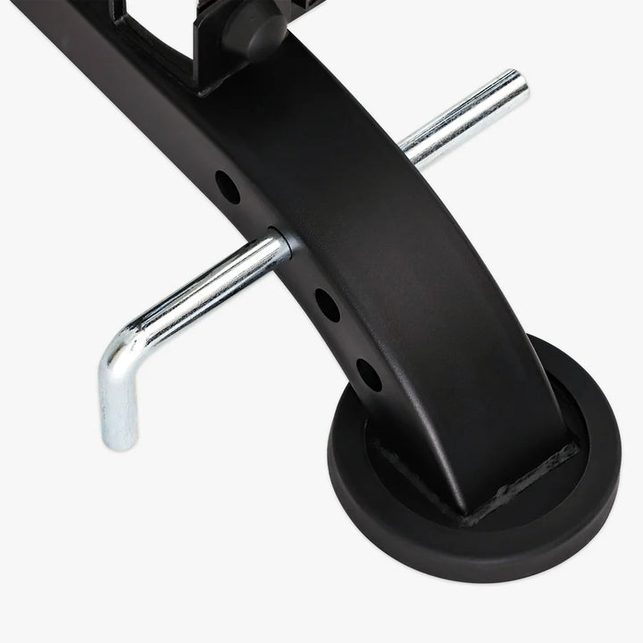 Detail of Altas Strength Smith Machine base, showcasing durable materials and sturdy construction for home gym functionality in Vancouver.