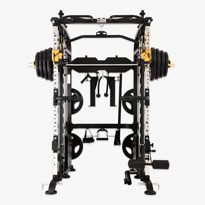 Smith machine AL-M810 for home gym training, perfect for weightlifting in Vancouver's fitness stores.