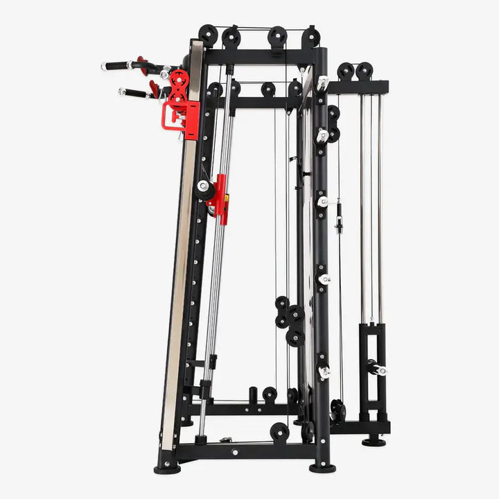 Shop the Altas Strength Multi-Function Smith Machine for home gym workouts in Vancouver - durable, all-in-one fitness equipment.