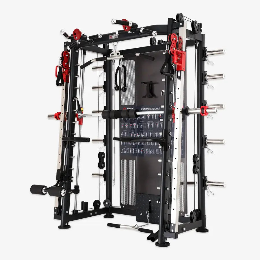 Smith Machine AL-3000Y for home gym workouts in Vancouver, featuring multi-function design and heavy-duty construction.