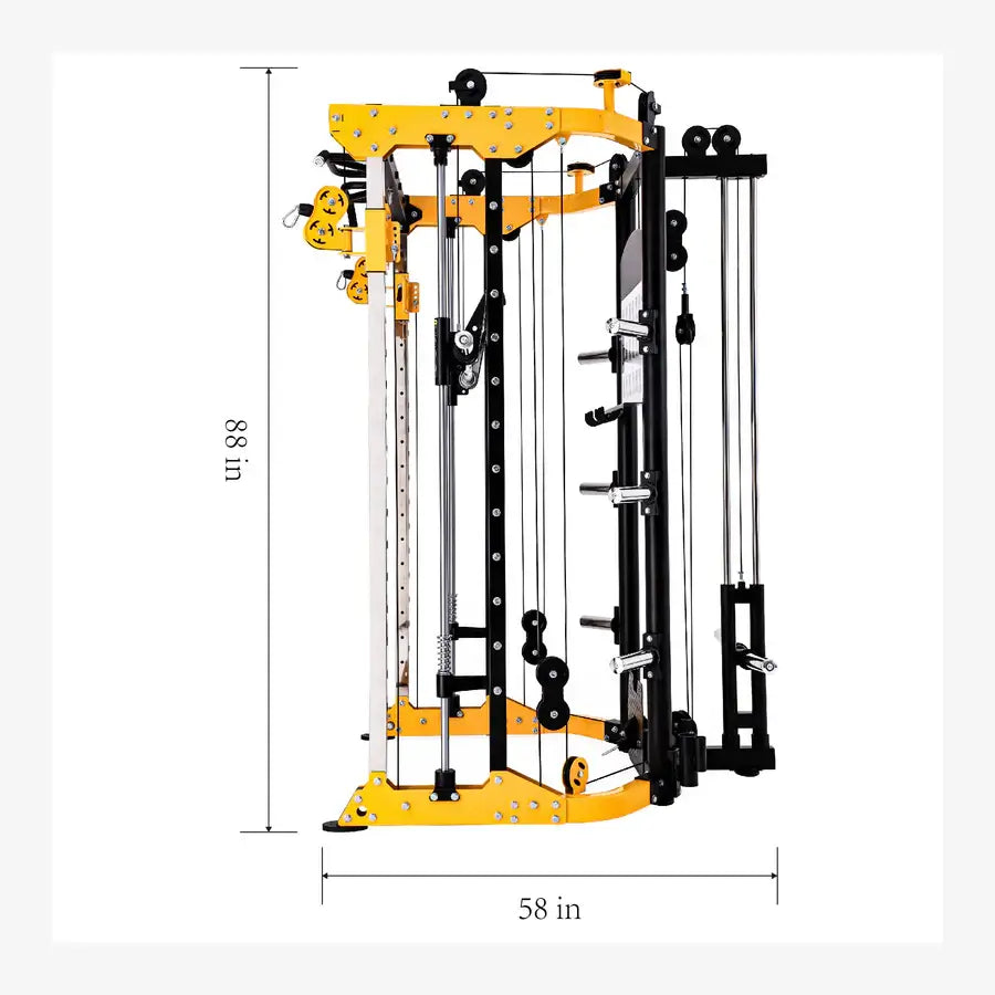 Altas Strength Smith Machine AL-3059 dimensions 58x88 in, perfect for your Vancouver home gym and commercial fitness needs.