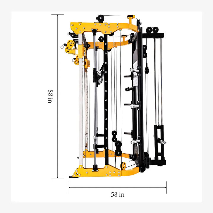 Altas Strength Smith Machine AL-3059 dimensions 58x88 in, perfect for your Vancouver home gym and commercial fitness needs.