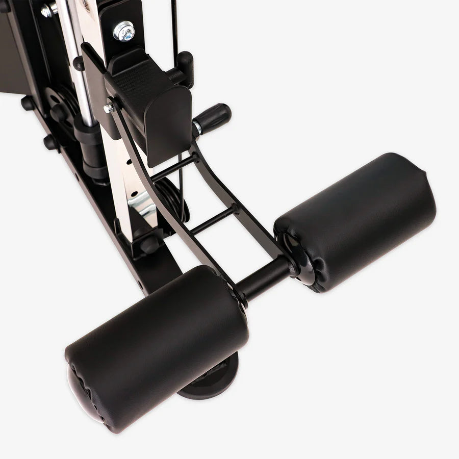 Close-up of Altas Strength Smith Machine AL-3061B footrests, perfect for home gyms and commercial fitness in Vancouver.