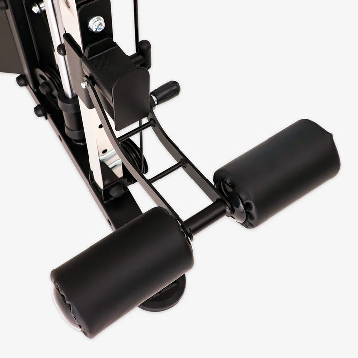 Close-up of Altas Strength Smith Machine AL-3061B footrests, perfect for home gyms and commercial fitness in Vancouver.