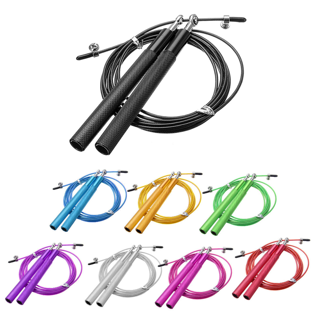 Shop X-RIVAL Aluminum Cable Speed Jump Rope in vibrant colors for your home gym in Vancouver. Build your fitness routine now!