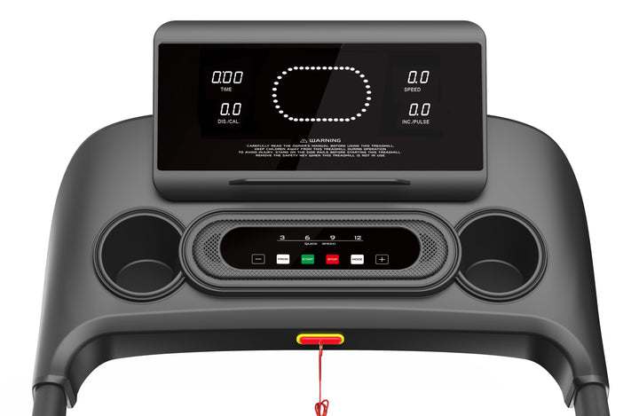 Treadmill Max Motion X-RIVAL K5451 console with display and controls, perfect for home gym training in Vancouver.