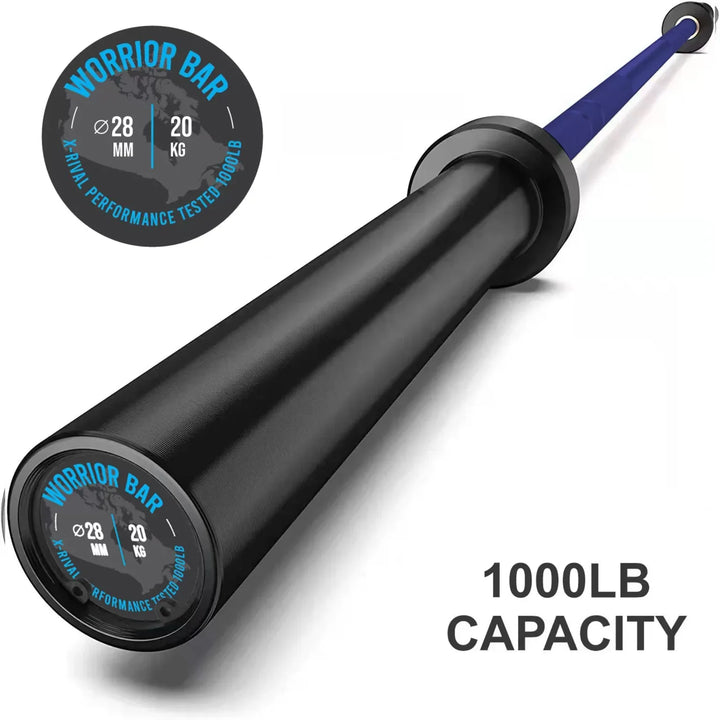 Shop the X-RIVAL Warrior 1.0 Olympic Bar, 7ft length, 1000lb capacity, perfect for home and commercial gyms in Vancouver.