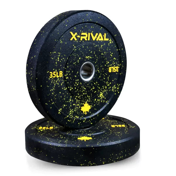 Shop X-RIVAL Crumb Bumper Plates for eco-friendly weightlifting equipment in Vancouver, perfect for home and commercial gyms.