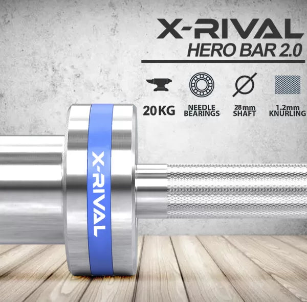 Discover the X-Rival Hero Bar 2.0, a high-quality 20kg Olympic barbell perfect for strength training in Vancouver.