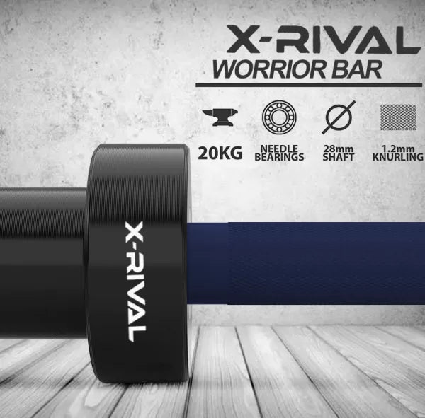 Shop the X-Rival Warrior Bar with 28mm shaft, 20kg weight, and durable design for effective weightlifting in Vancouver.